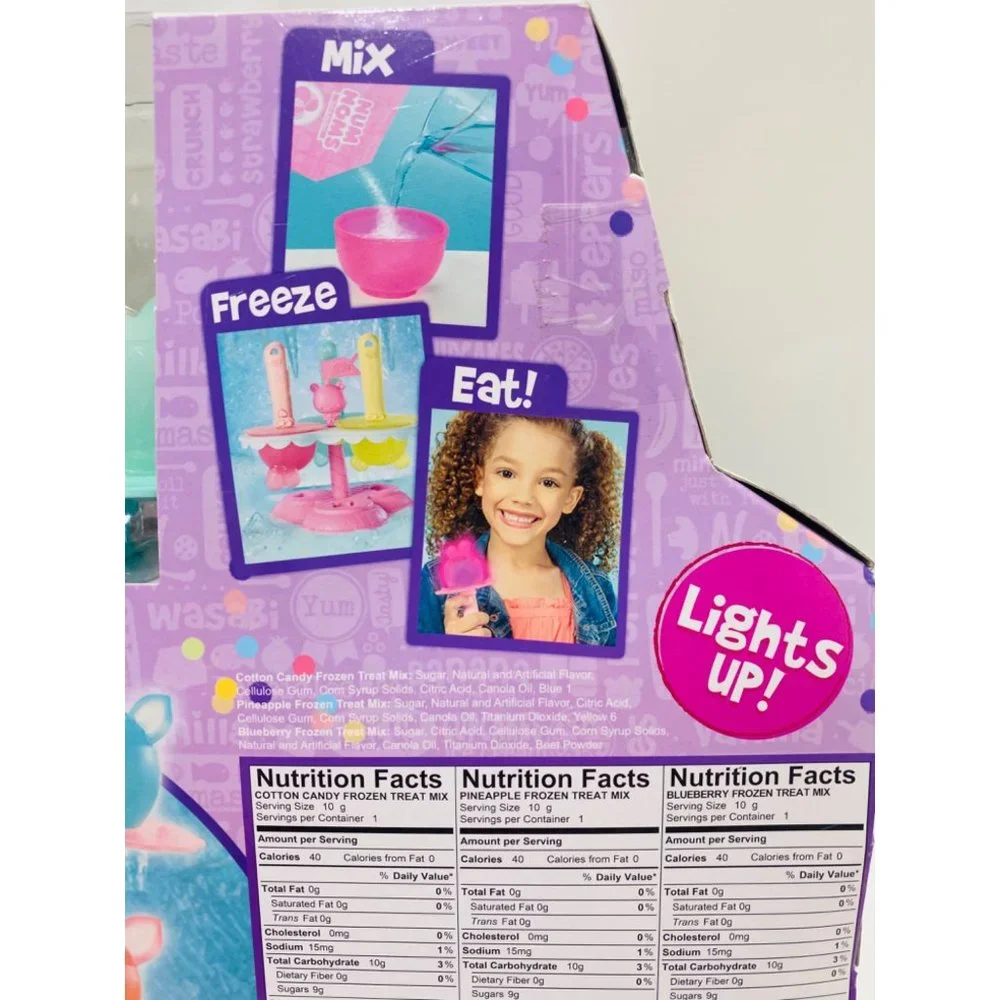 Num Noms Lights Freezie Pop Maker With 3 Flavor Packs 1 Spoon, cup & Booklet - Picture 7 of 14